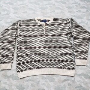 Vintage Old Glory Sweater Mens Large Multicolor Long Sleeve Geo